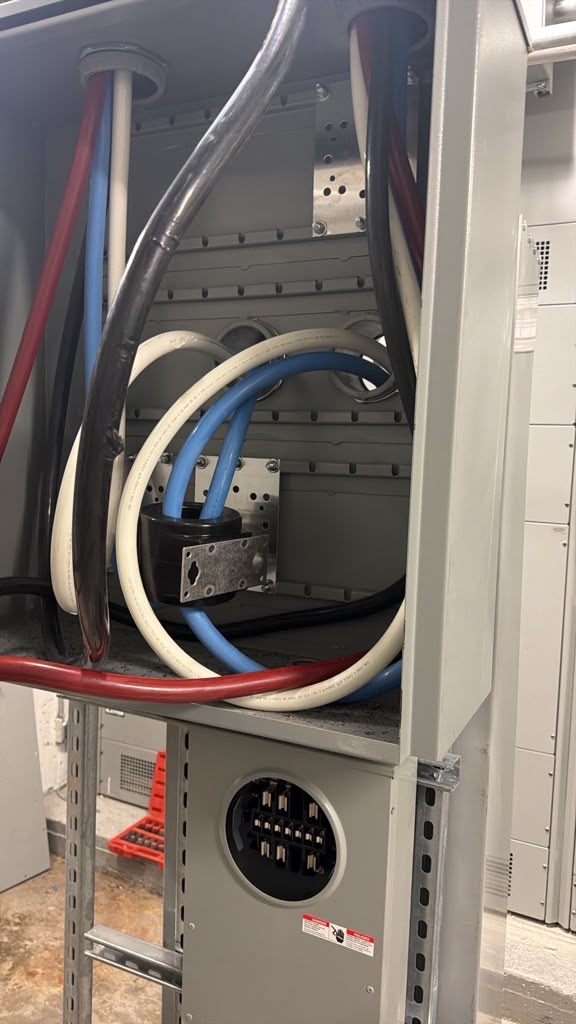 Electrical service installation detail